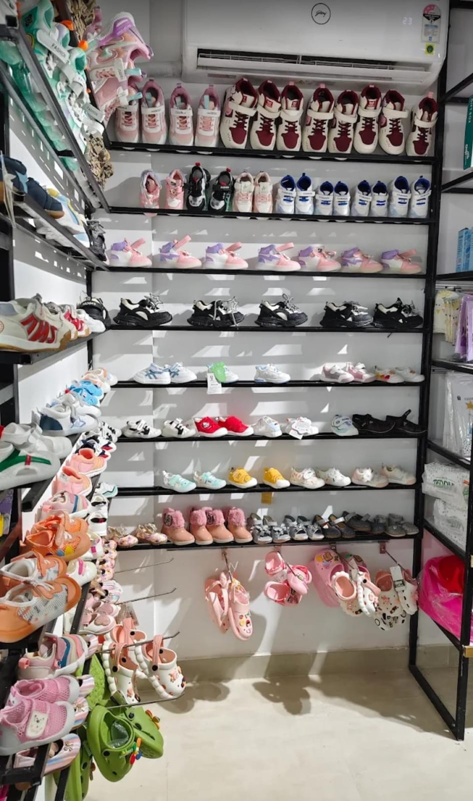 Kids shoes display